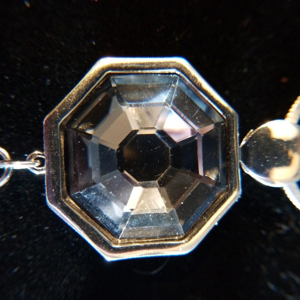 NEW Long Silver Necklace with Pendant and Accents - Picture 4 of 4